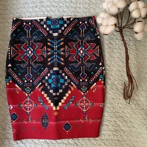 ‼️SOLD‼️NWOT Aztec print pencil skirt